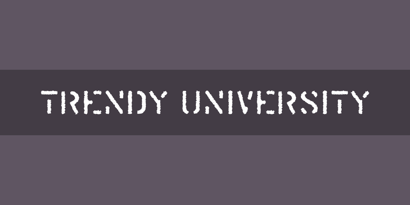 Шрифт Trendy University